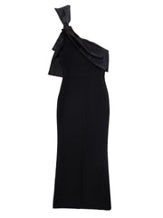 one-shoulder gown with statement bow – JOOK