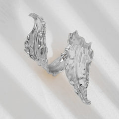 Gold Leaf Spiral Open Bangle - FALINO