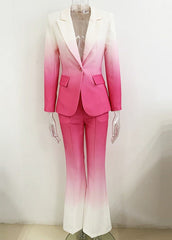 gradient tailored pantsuit with single-breasted blazer – Fannanah