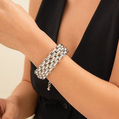 Chunky Link Bracelet with Bold Detailing - Gumy