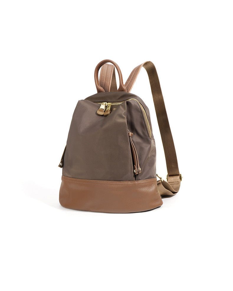woven leather shoulder bag with zipper top - LIXA