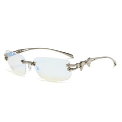 rimless square sunglasses with star-metal temples - STELLU