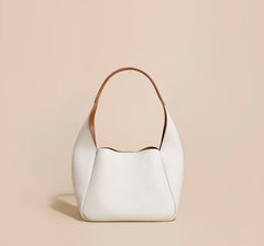 Minimalist Hobo Shoulder Bag in Textured Leather – OLIVE