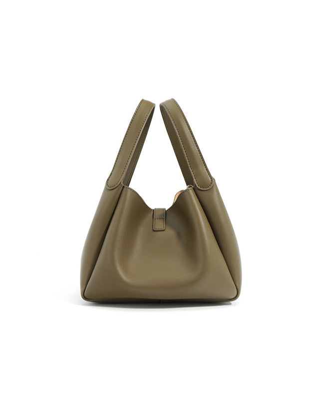 structured bucket bag with top double handle - NOVWA
