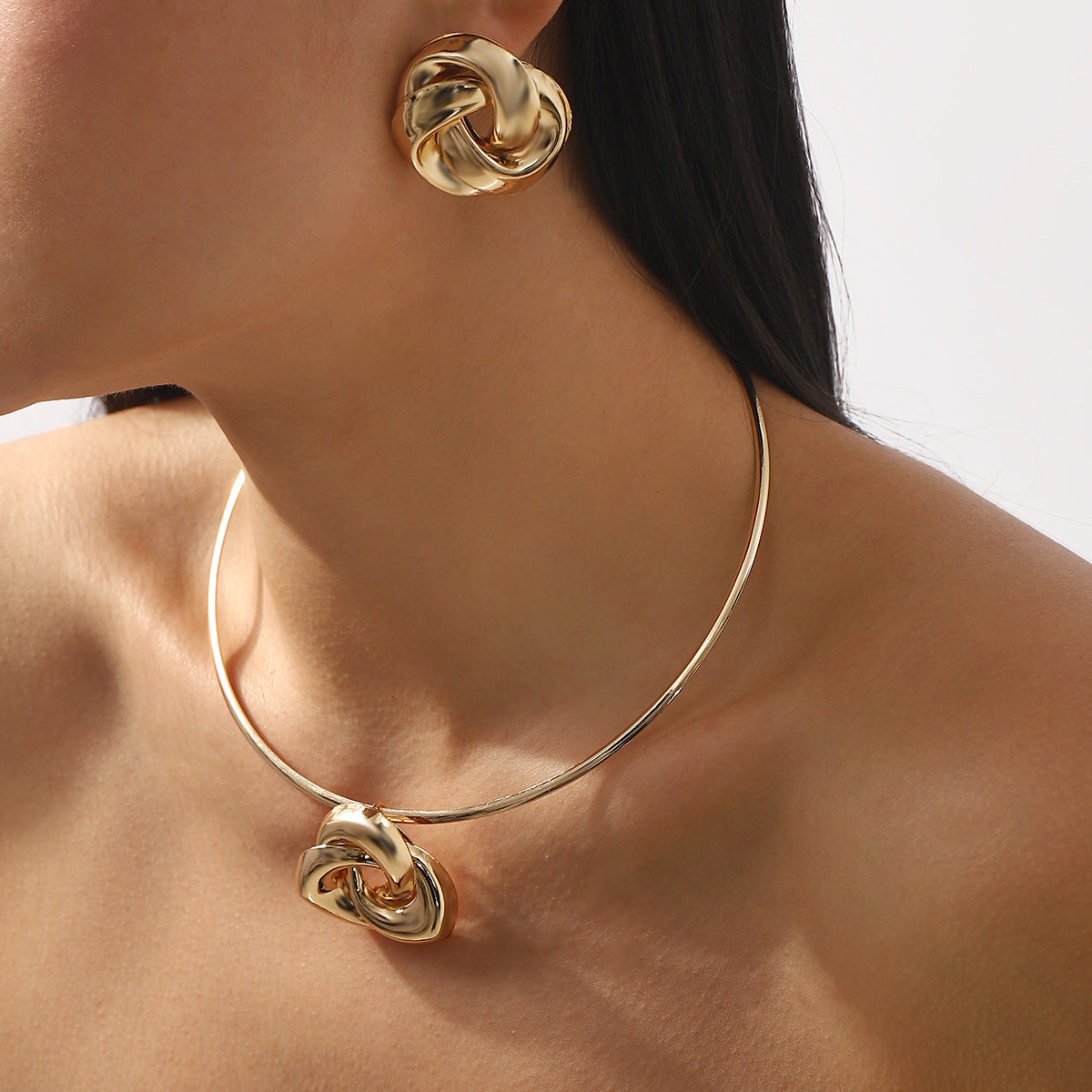 sculptural knot choker & earrings set – IOVA