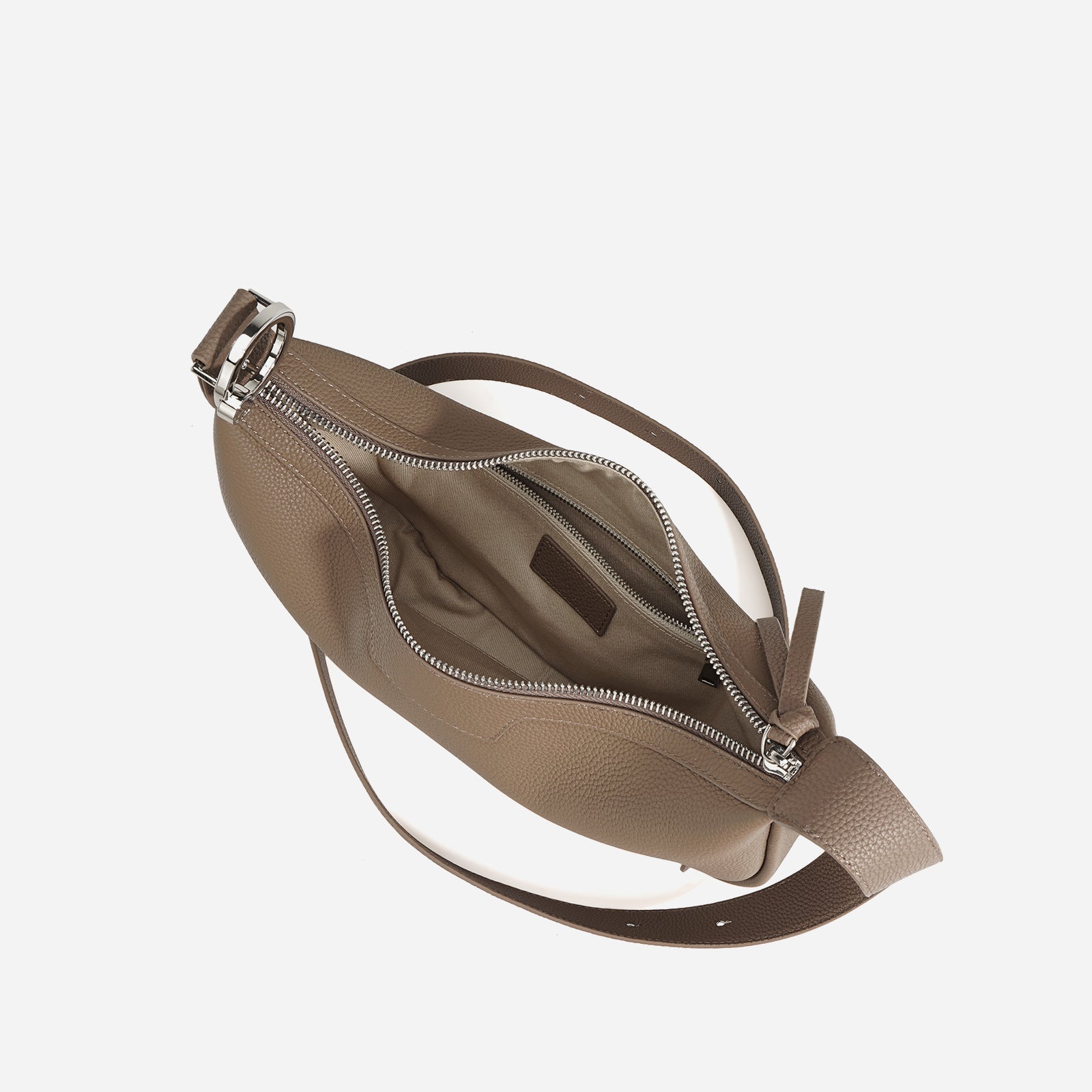 crescent shoulder bag in pebbled leather – IRIS