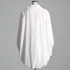 long-sleeve cropped blouse with ruched hem - Fenok