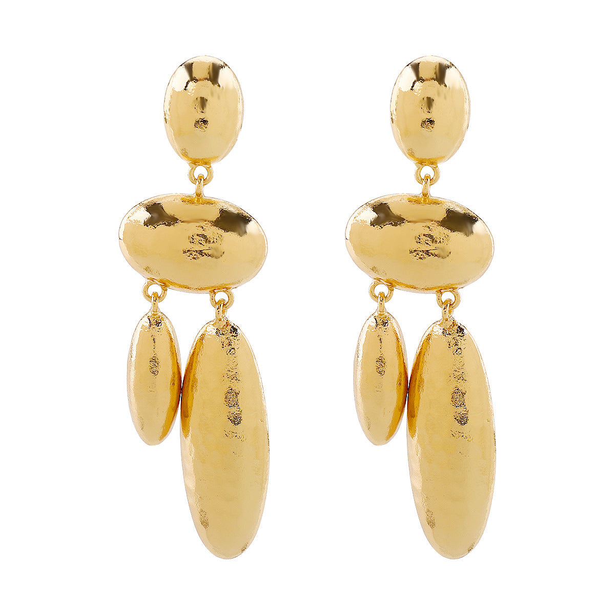 sculpted drop hammered earrings – AURORA