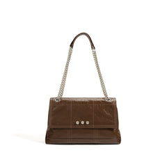 quilted flap shoulder bag with chain straps – LIVIJA