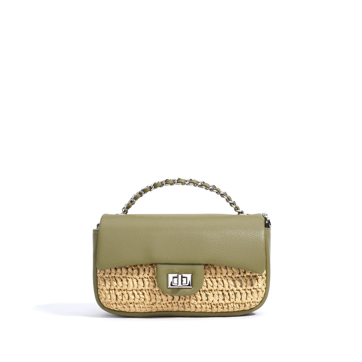 braided flap bag with chain top handle - SIMENNA