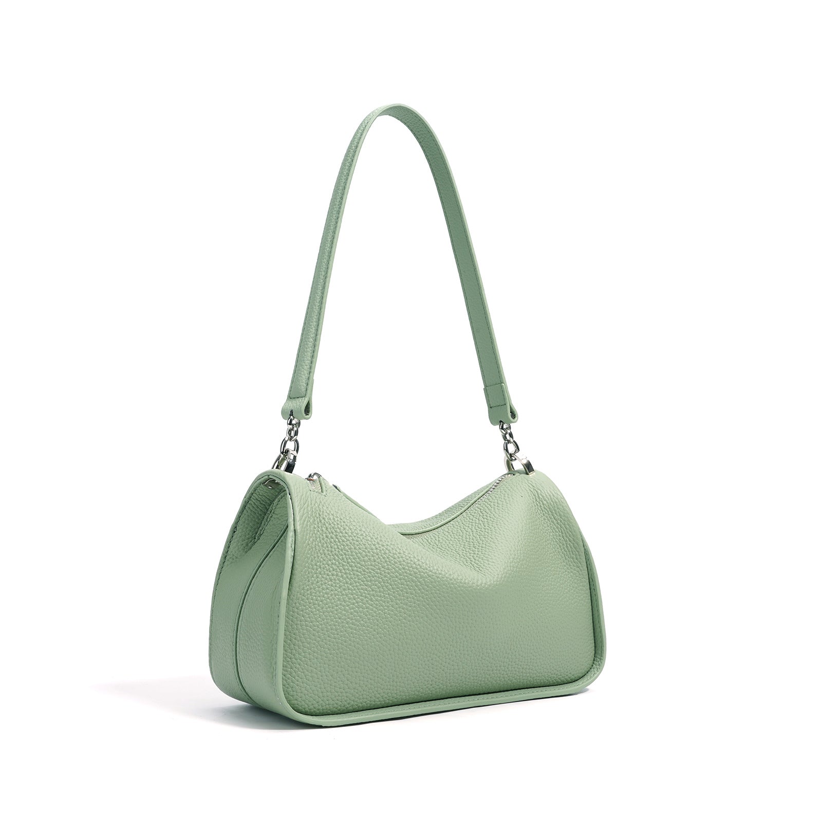 two-tone shoulder bag with pebbled finish – SIENAL