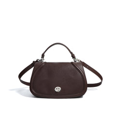 curved flap crossbody bag with top handle - ARTYA