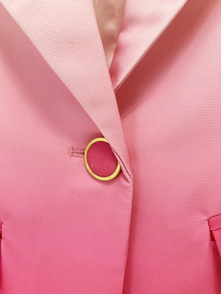gradient tailored pantsuit with single-breasted blazer – Fannanah
