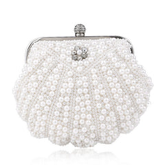 beaded pearl clutch with crystal clasp - RoviL