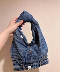 denim knot-handle shoulder bag - Tehzeeb