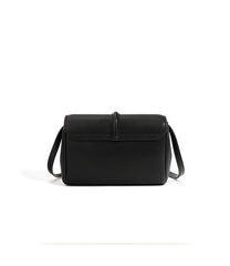 structured flap shoulder bag with gold-tone lock - INES