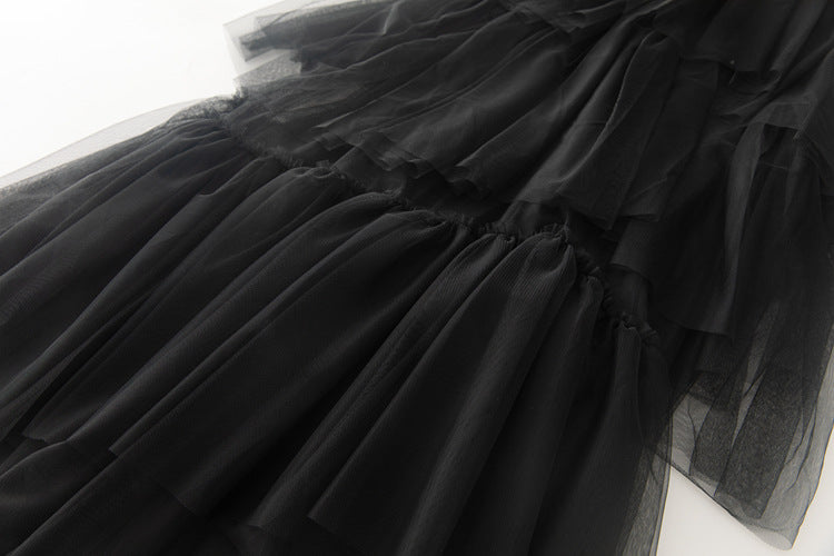 tiered tulle gown with sheer bodice – Timaria