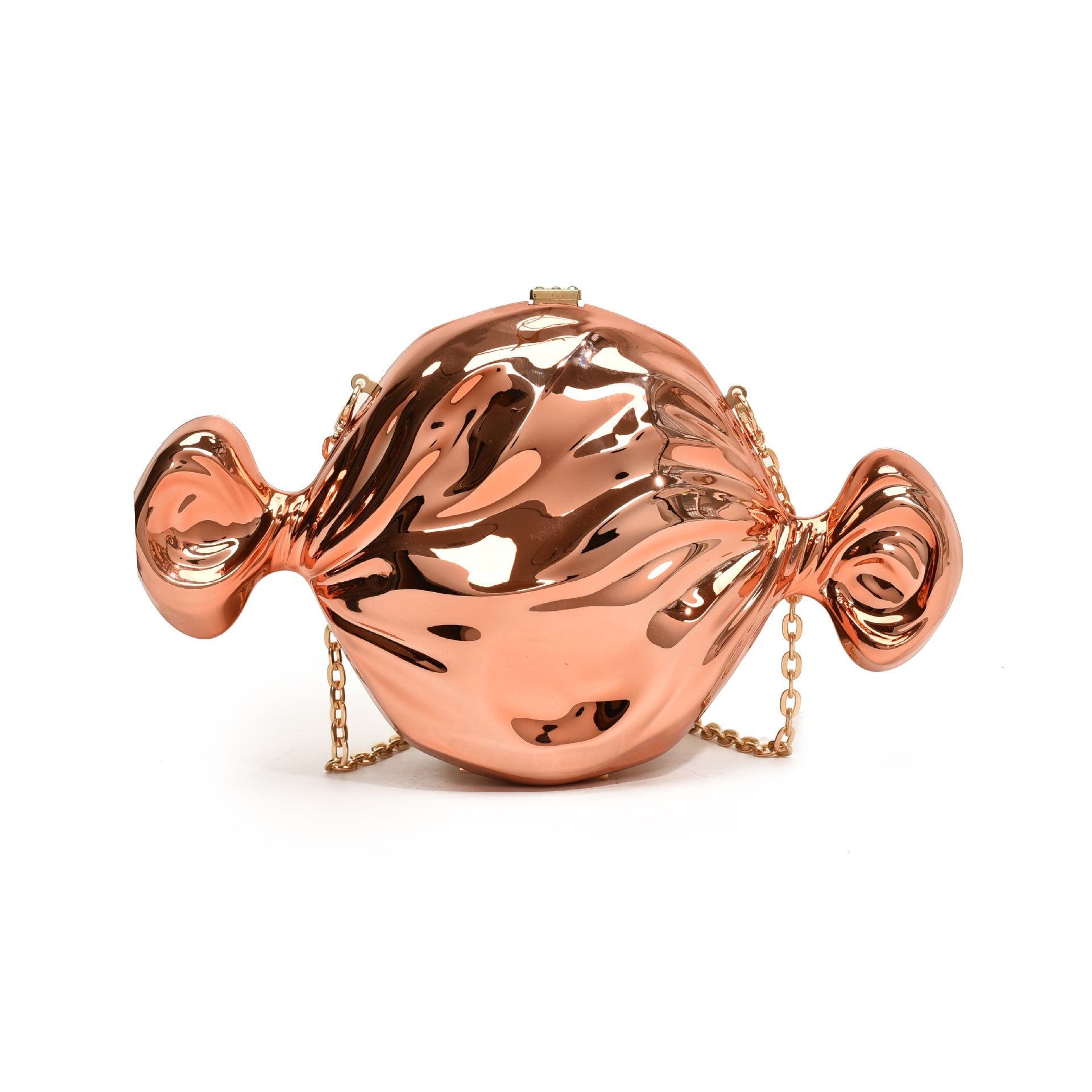 Structured handbag with gold twist handle - Luxa