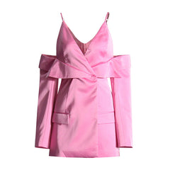 Off-shoulder blazer with ruffle detail - Bilury