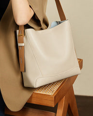 structured shoulder bag with adjustable wide strap - MICLA