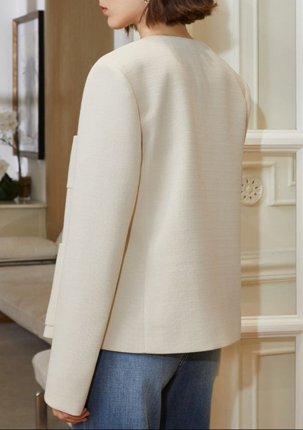Two-piece structured jacket and sleeveless vest set - Sutdi