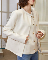 Two-piece structured jacket and sleeveless vest set - Sutdi