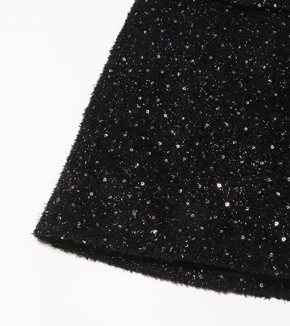 Pearl-embellished tweed mini dress – Ghashia