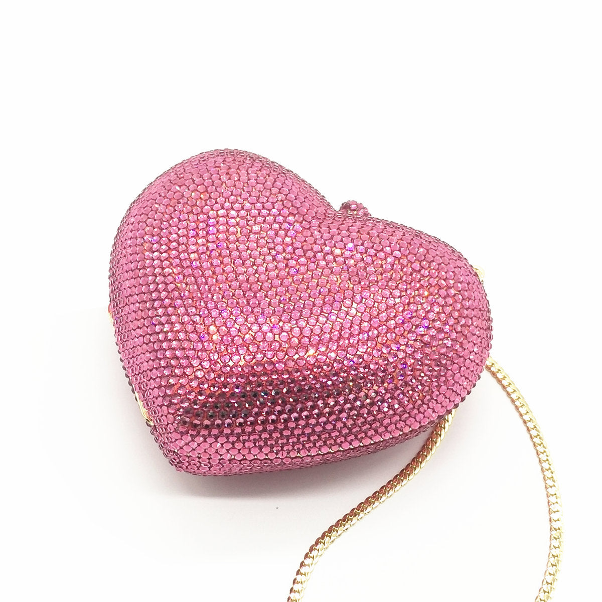 crystal heart-shaped evening clutch - Tawfiqa