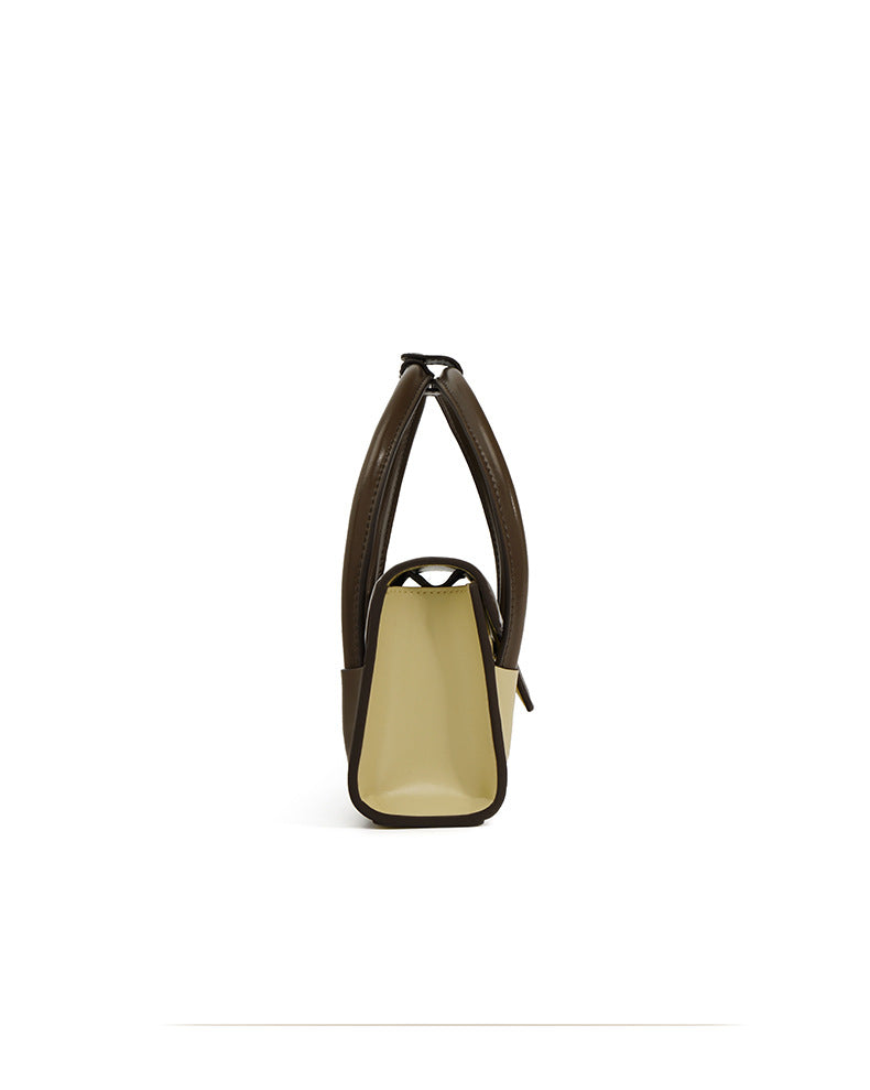 structured mini handbag with curved handles - AURPA