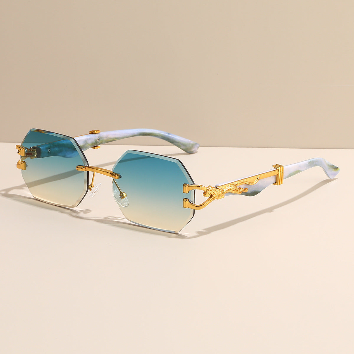 octagonal sunglasses with dragon arms – ASTRAZ