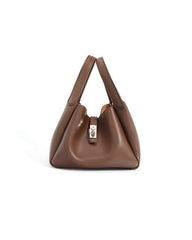 structured bucket bag with top double handle - NOVWA