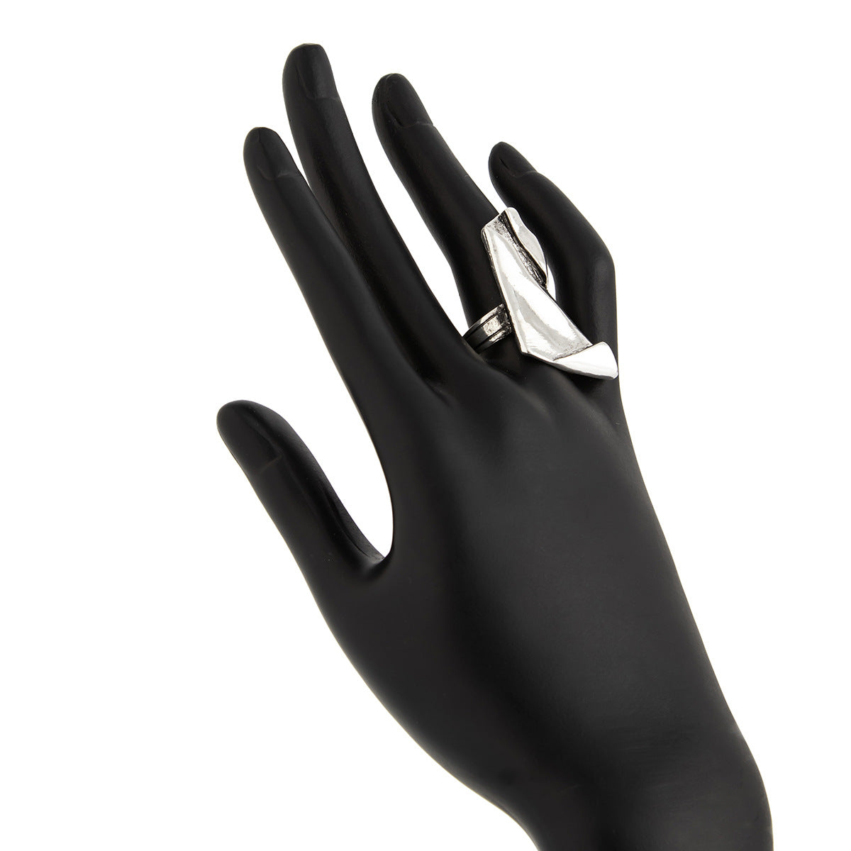 Sculptural fold ring with adjustable band - Otrewa