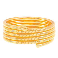 spiral wrap bracelet with segmented gold coils – LYIRAZ