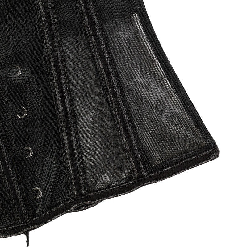 sheer mesh corset top with structured boning – STELLA