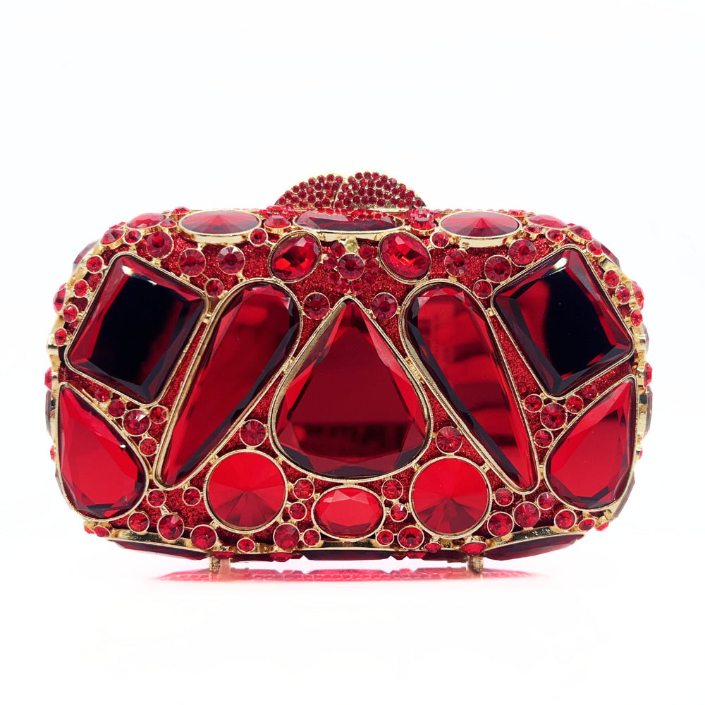 Clutch with amber gemstones and accents - Ashnu