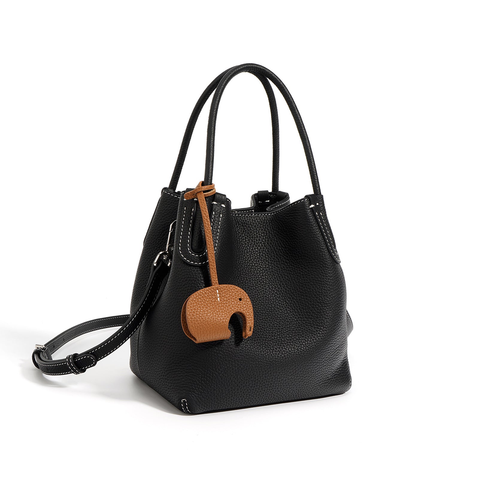 mini bucket bag with elephant charm – TERRA