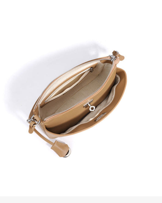 structured shoulder bag with twist-lock clasp - SOFIAQ