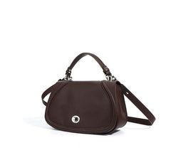 curved flap crossbody bag with top handle - ARTYA
