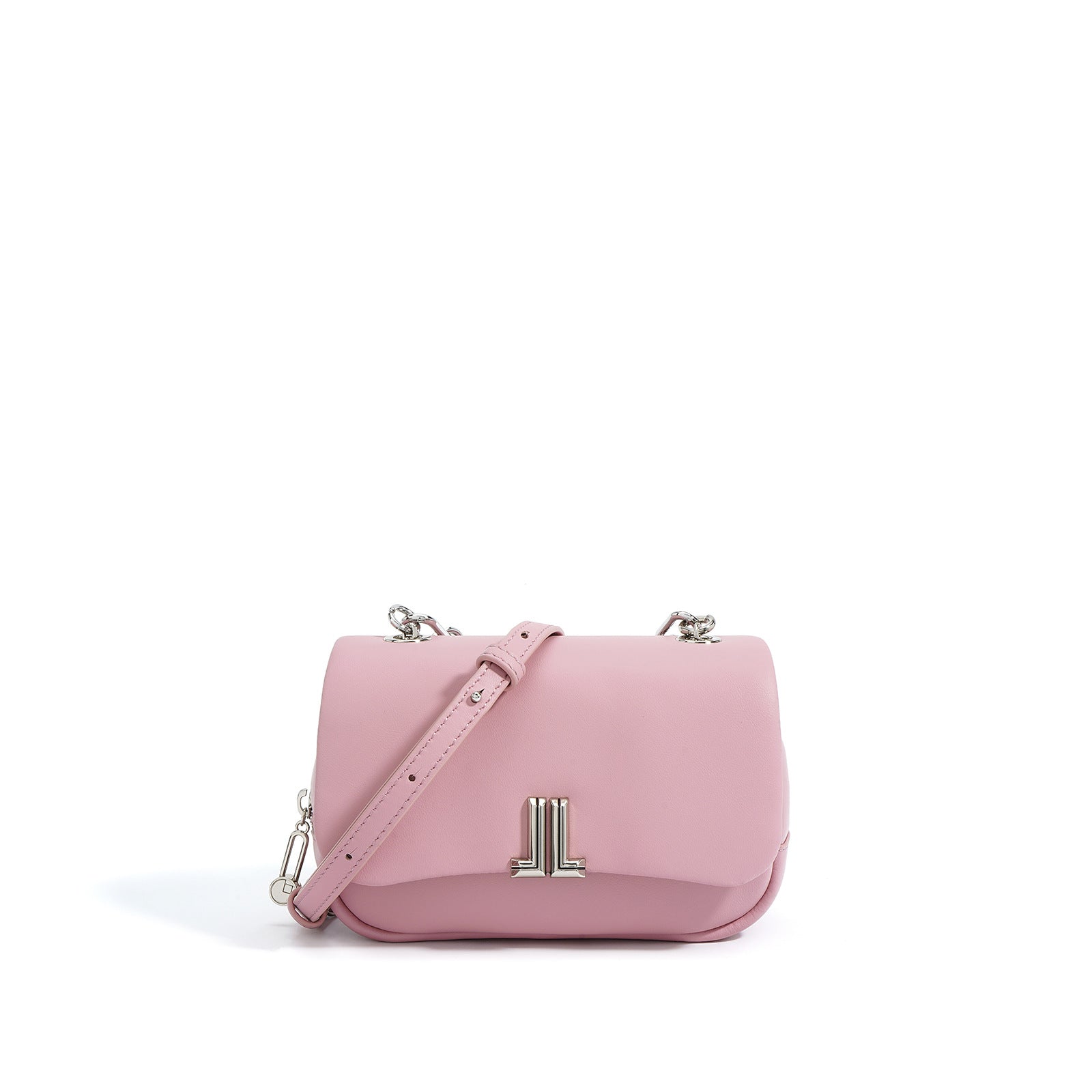 structured flap bag with chunky metal handle - JILLU