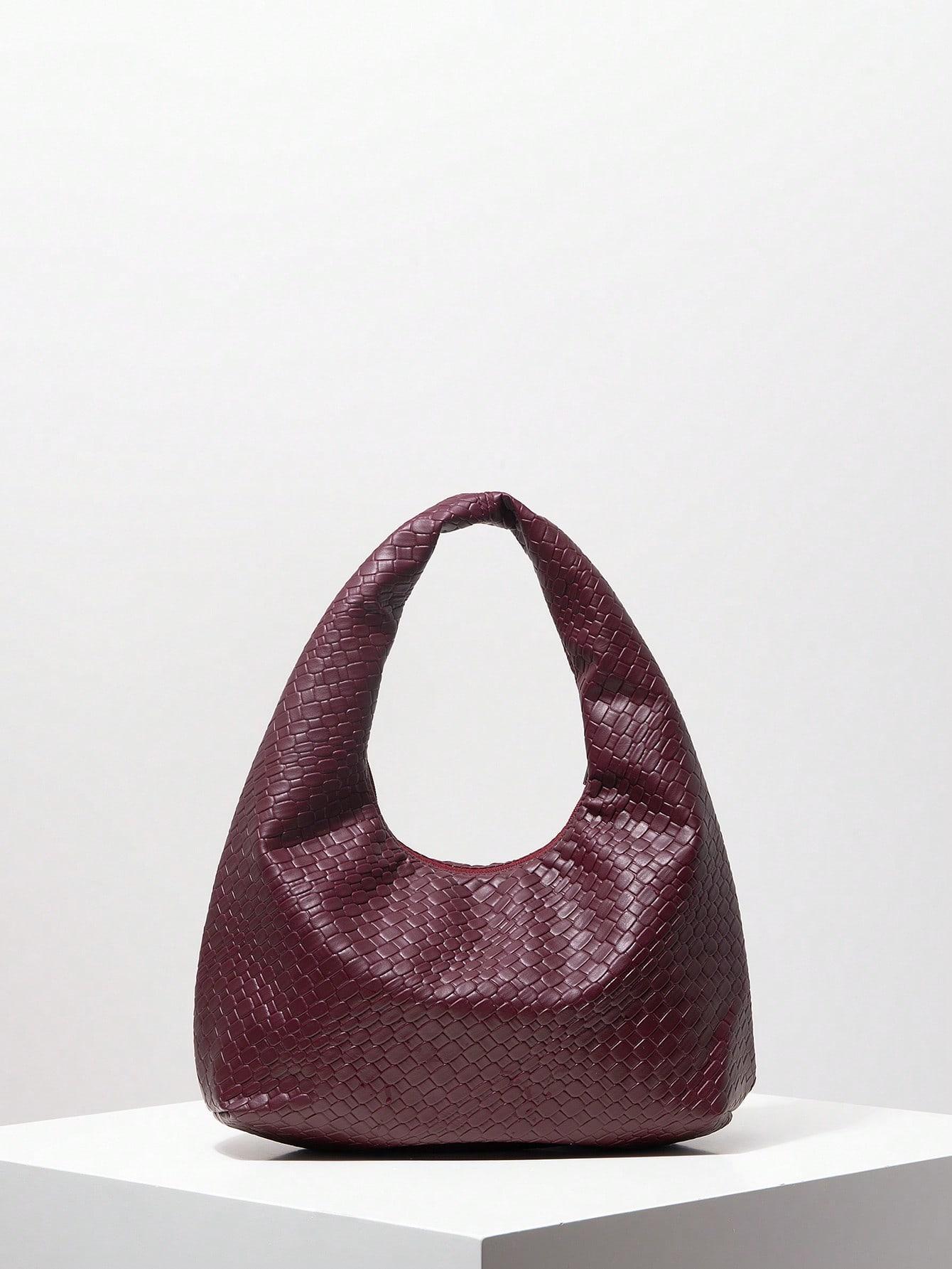 Woven hobo handbag with rounded handle - Nurdi