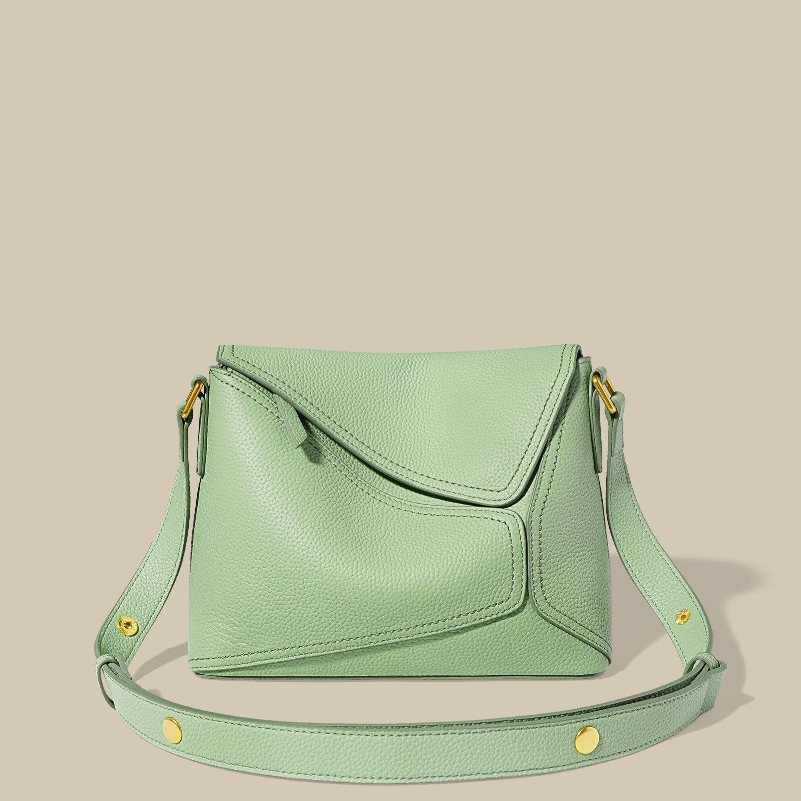 asymmetric flap shoulder bag with sculpted silhouette – NOWVA