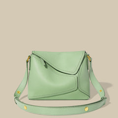 asymmetric flap shoulder bag with sculpted silhouette – NOWVA
