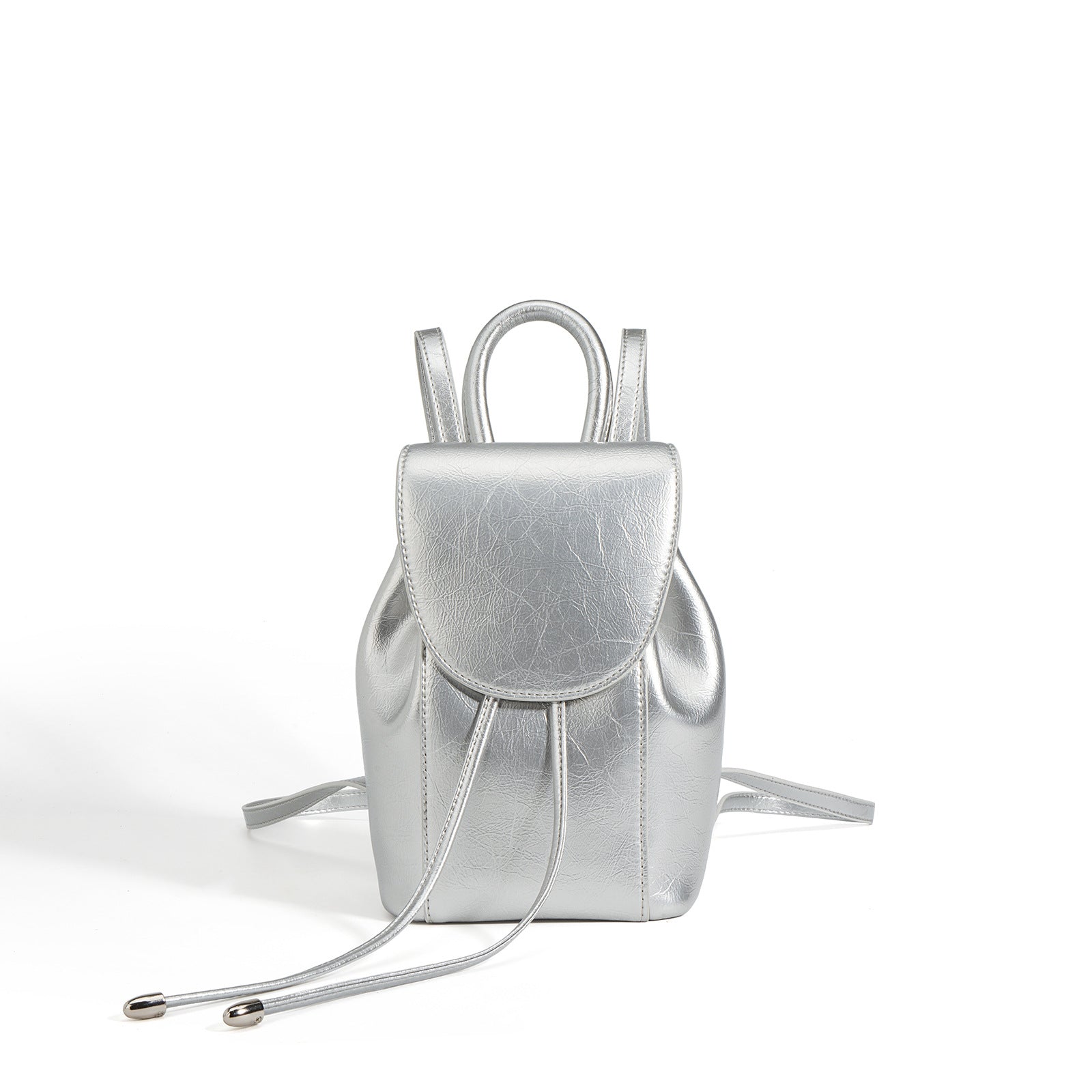 mini structured backpack with rounded flap - LIXA