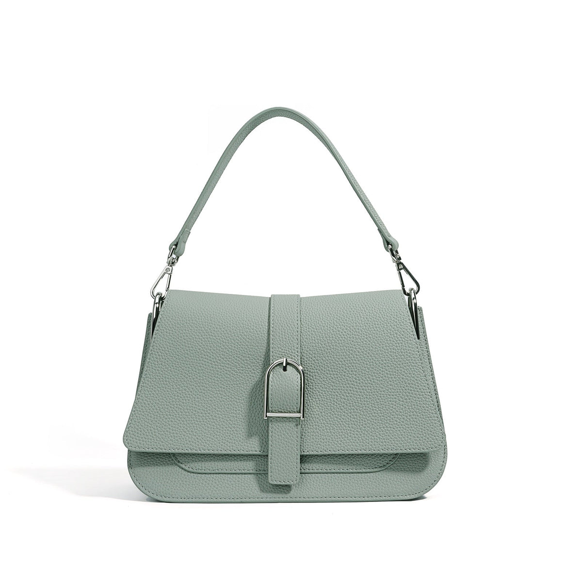 structured shoulder bag with buckle strap detail - NOIRU