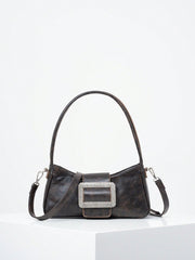 Mini shoulder bag with rhinestone buckle - Burba