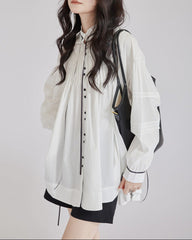 Long Sleeve T-Shirt with Contrast Trim - Anrul