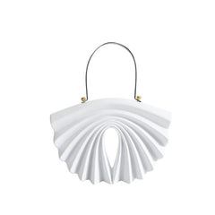 culpted accordion shell bag with metal top handle – LUCIDA