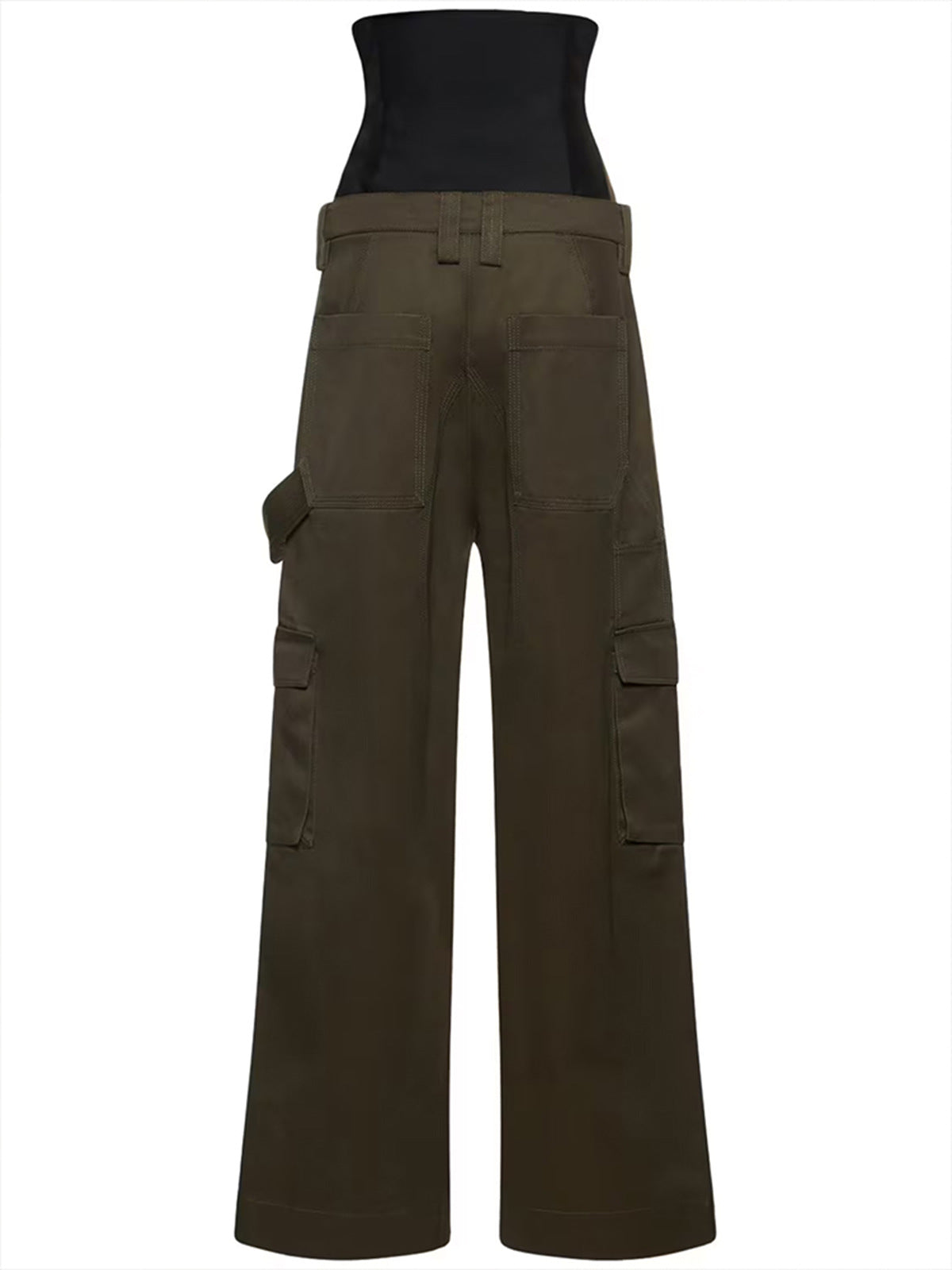 off-shoulder leather corset top with cargo pants – Felicitas