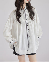 Long Sleeve T-Shirt with Contrast Trim - Anrul