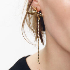 dragonfly rhinestone drop earring – NYX